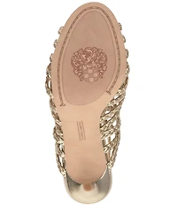 Vince Camuto Tilly Braided Metallic Caged Lace Up Dress Sandals
