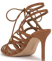 Vince Camuto Tilly Leather Caged Lace Up Dress Sandals