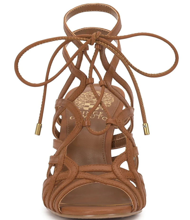 Vince Camuto Tilly Leather Caged Lace Up Dress Sandals