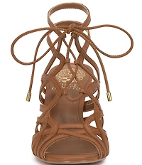 Vince Camuto Tilly Leather Caged Lace Up Dress Sandals