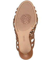 Vince Camuto Tilly Leather Caged Lace Up Dress Sandals