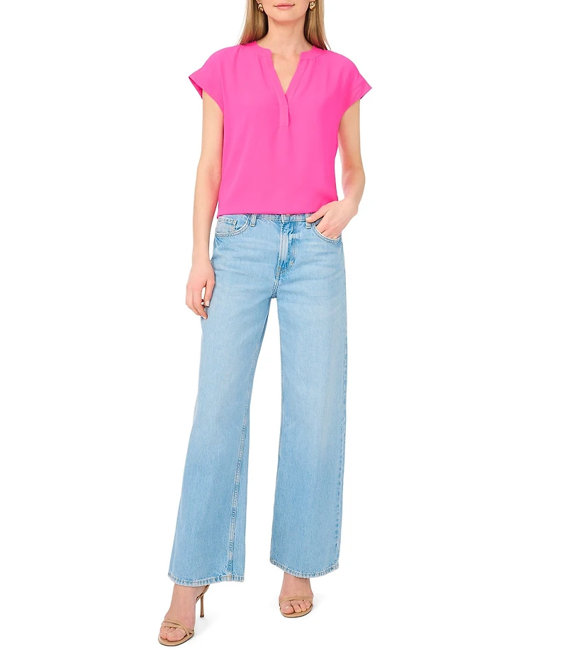 Vince Camuto V-Neck Cap Sleeve Top