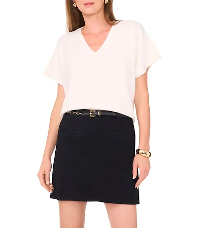 Vince Camuto V-Neck Dolman Short Sleeve Top