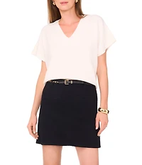 Vince Camuto V-Neck Dolman Short Sleeve Top
