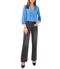 Vince Camuto V Neck 3/4 Sleeve Blouse