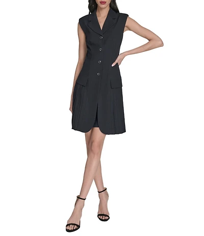 Vince Camuto V-Neck Sleeveless Vest Dress