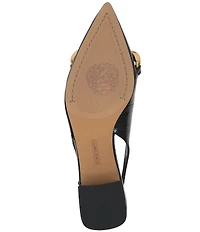 Vince Camuto Valiey Crinkle Patent Chain Link Hardware Slingback Pumps