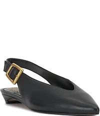 Vince Camuto Valther Leather Kitten Heel Slingback Flats