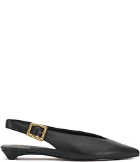 Vince Camuto Valther Leather Kitten Heel Slingback Flats