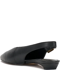 Vince Camuto Valther Leather Kitten Heel Slingback Flats