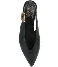 Vince Camuto Valther Leather Kitten Heel Slingback Flats