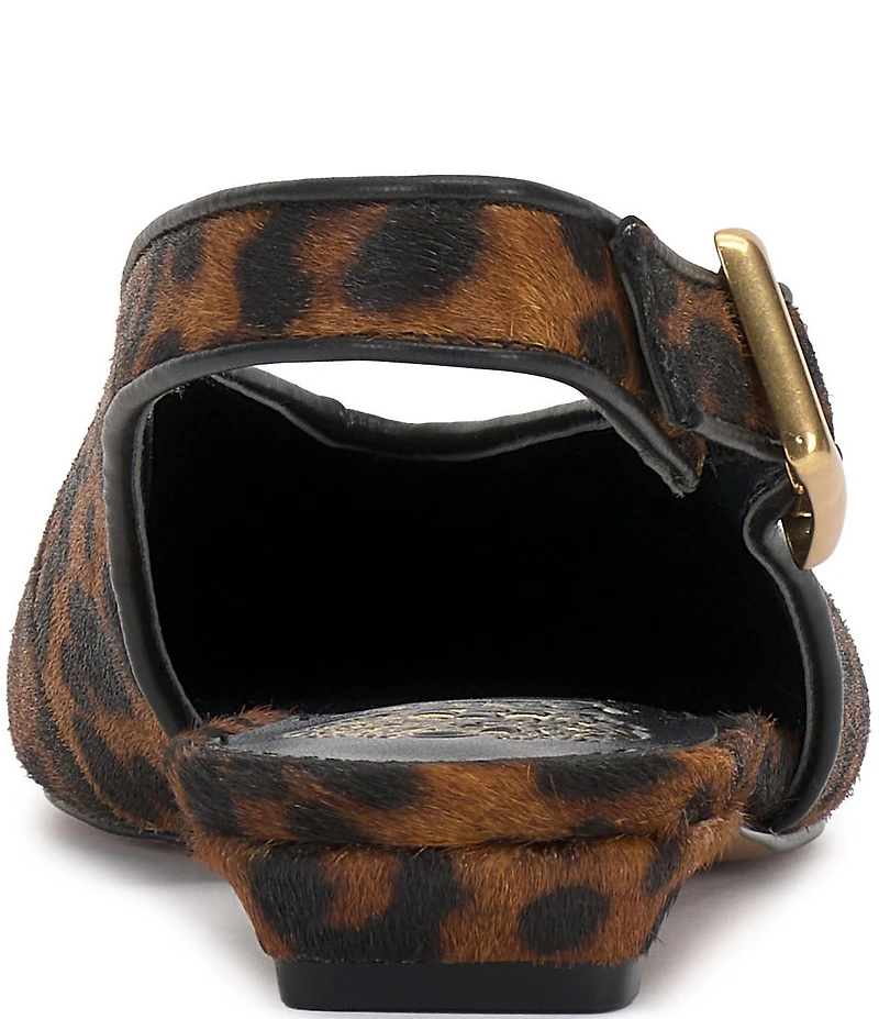 Vince Camuto Valther Leopard Print Haircalf Kitten Heel Slingback Flats