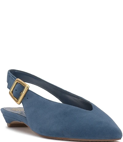 Vince Camuto Valther Suede Kitten Heel Slingback Flats