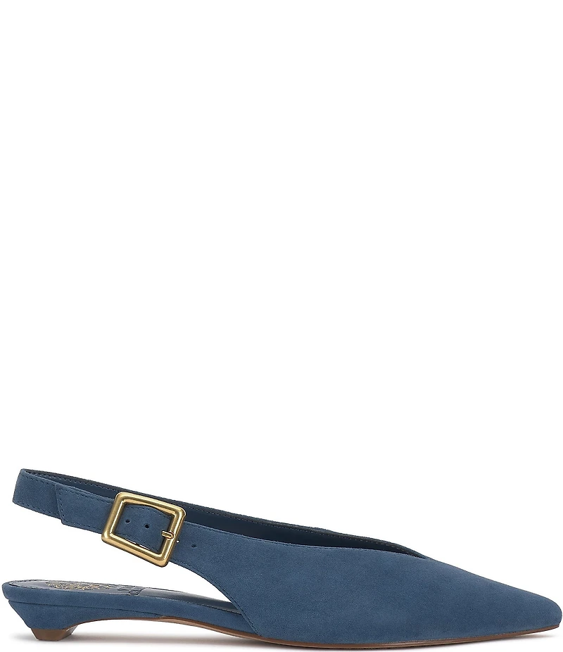 Vince Camuto Valther Suede Kitten Heel Slingback Flats