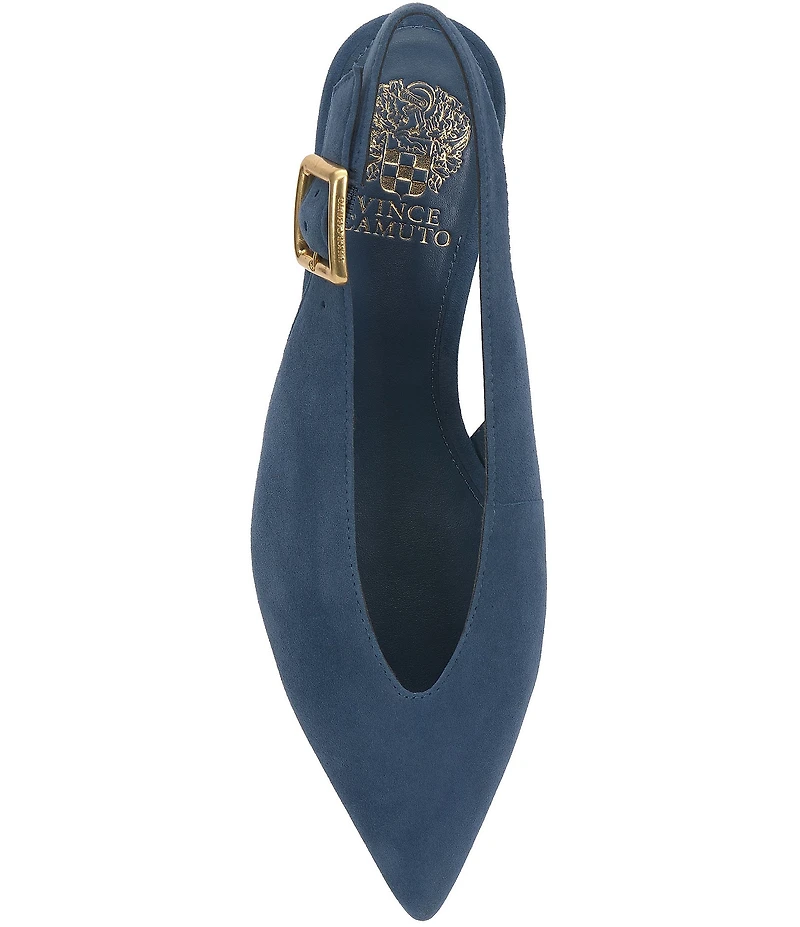 Vince Camuto Valther Suede Kitten Heel Slingback Flats