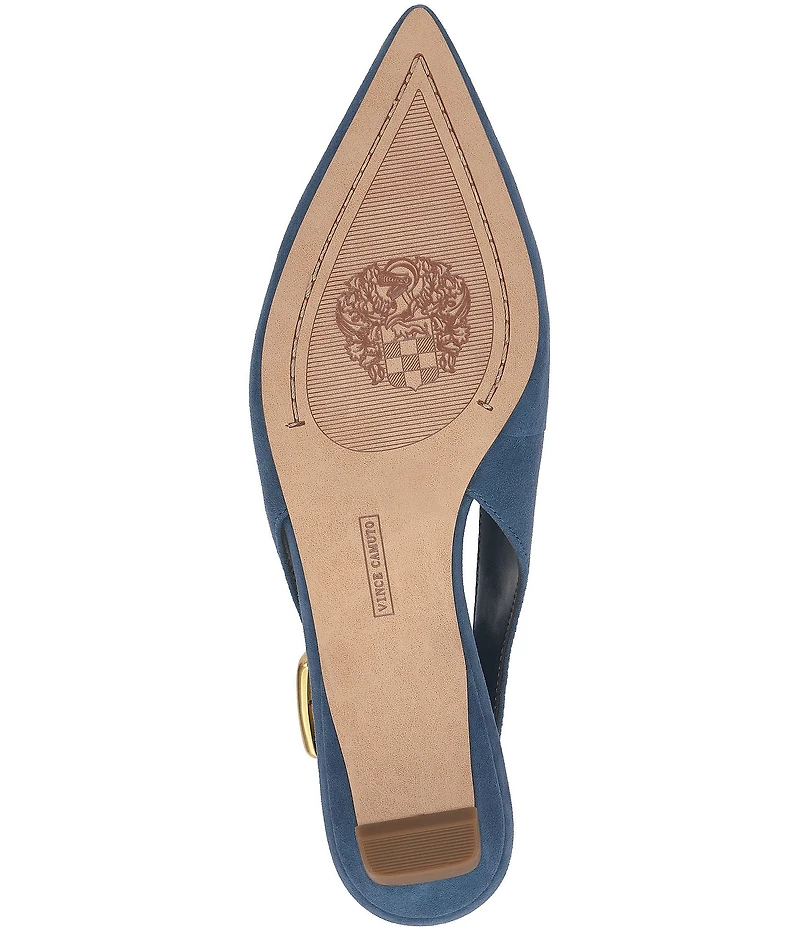 Vince Camuto Valther Suede Kitten Heel Slingback Flats