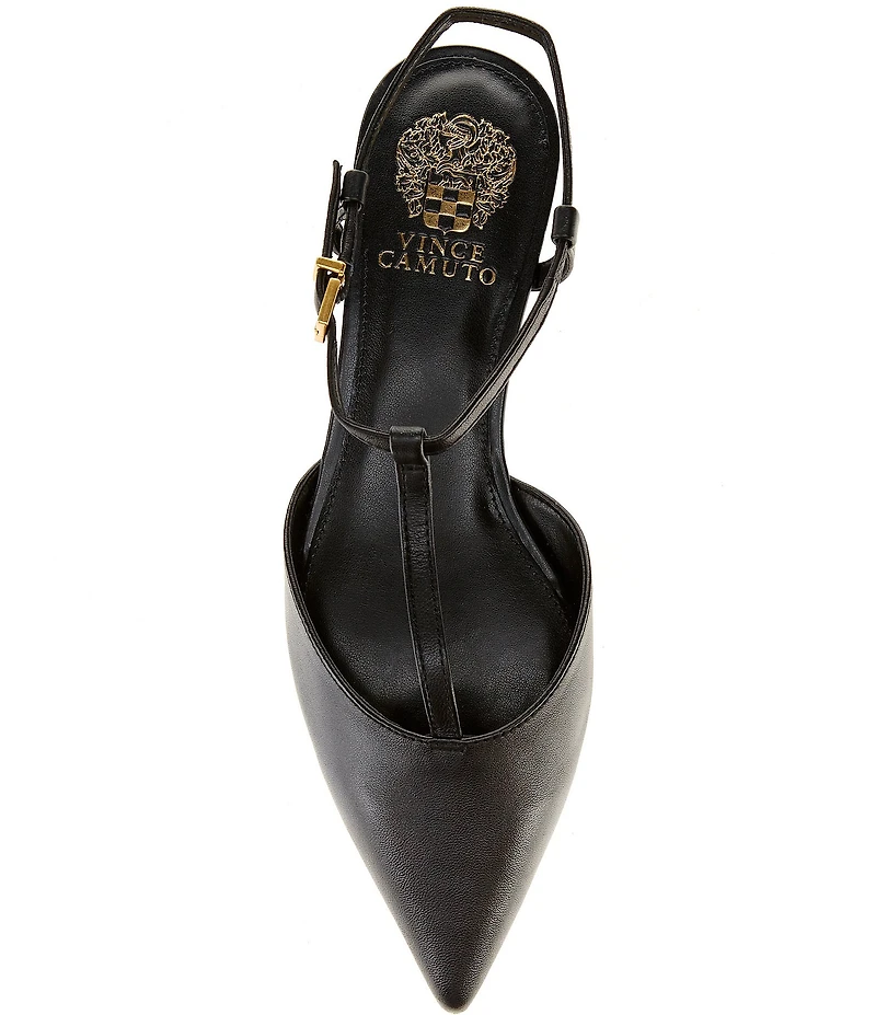 Vince Camuto Varena Leather T-Strap Flats