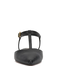 Vince Camuto Varena Leather T-Strap Flats