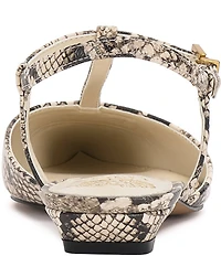 Vince Camuto Varena Snake Print T-Strap Flats