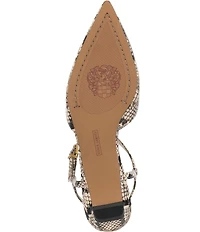Vince Camuto Varena Snake Print T-Strap Flats