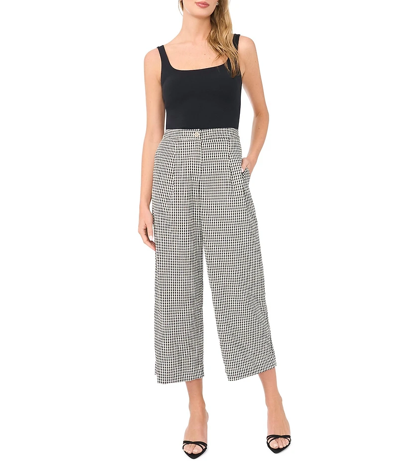 Vince Camuto Wide Leg Gingham Coordinating Pants