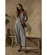 Vince Camuto Wide Leg Gingham Coordinating Pants