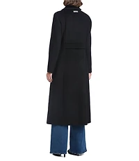 Vince Camuto Wool Banana Stand Collar Long Sleeve Single Breasted Coat