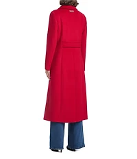 Vince Camuto Wool Banana Stand Collar Long Sleeve Single Breasted Coat