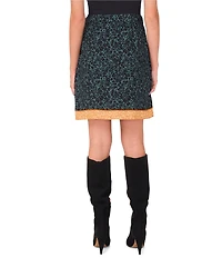 Vince Camuto Woven Border Print Mini A-Line Coordinating Skirt