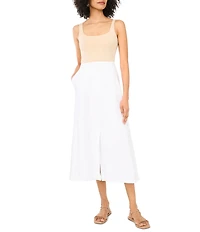 Vince Camuto Woven Maxi A-Line Skirt