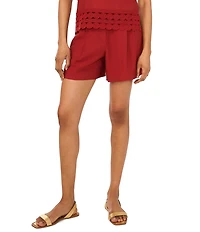 Vince Camuto Woven Pleated Elastic Back Waistband Coordinating Shorts