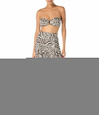Vince Camuto Zebra Print Wide Leg Flat Front Cover-Up Pants