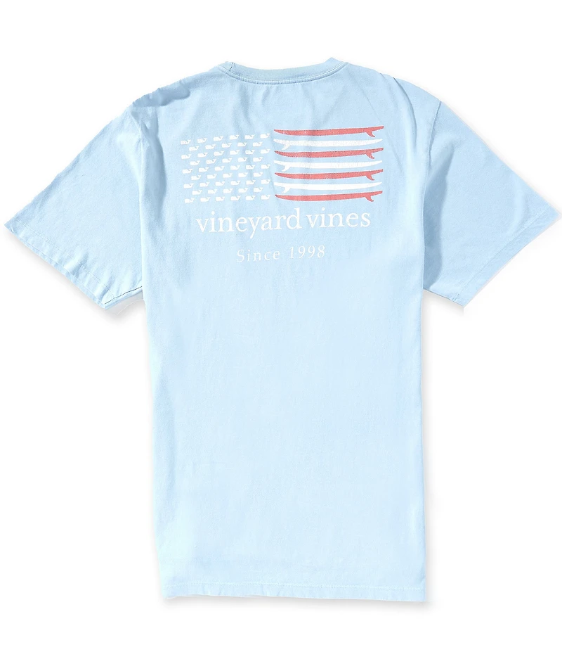 Vineyard Vines Americana Drift Dye Surf Minimal Short Sleeve Pocket T-Shirt