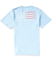 Vineyard Vines Americana Drift Dye Surf Minimal Short Sleeve Pocket T-Shirt
