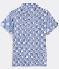 Vineyard Vines Big Boys Sankaty Baseball Print Polo Shirt