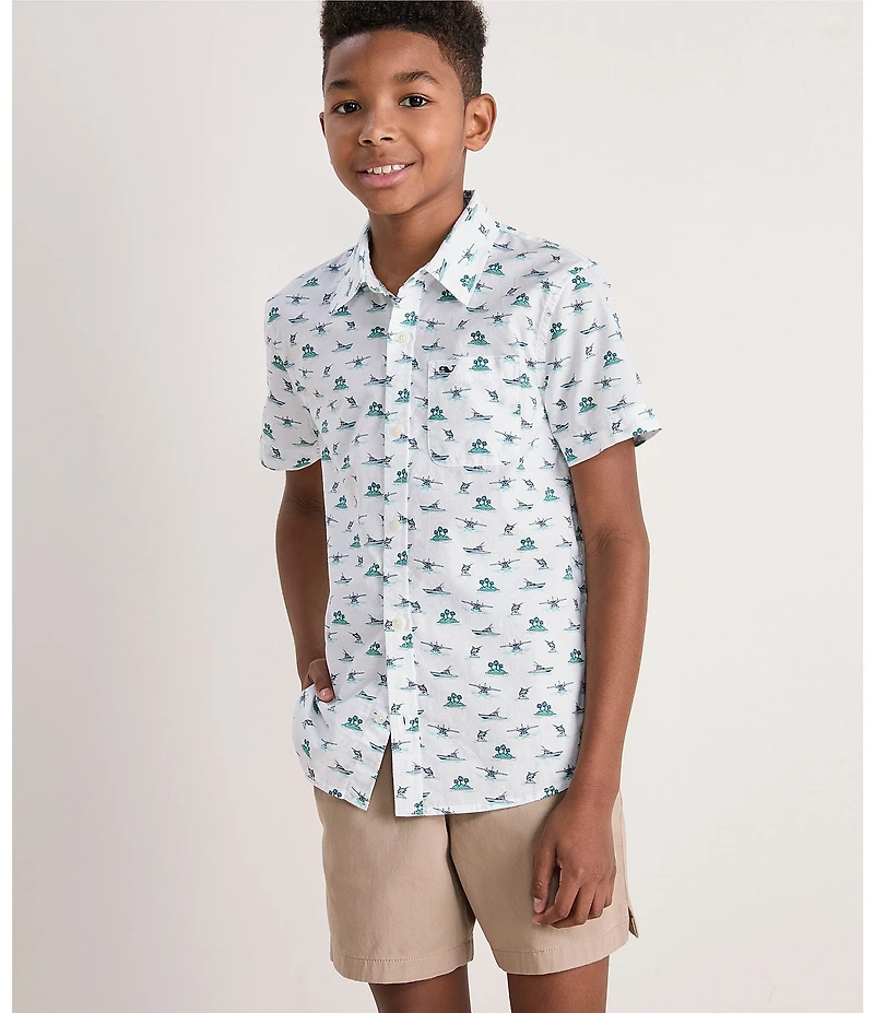 Vineyard Vines Big Boys Printed Short Sleeve Shirt