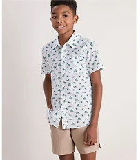 Vineyard Vines Big Boys Printed Short Sleeve Shirt