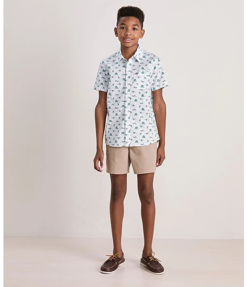 Vineyard Vines Big Boys Printed Short Sleeve Shirt