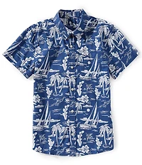 Vineyard Vines Big Boys Tropical Printed Short Sleeve Shirt
