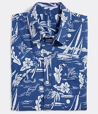 Vineyard Vines Big Boys Tropical Printed Short Sleeve Shirt