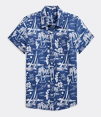 Vineyard Vines Big Boys Tropical Printed Short Sleeve Shirt
