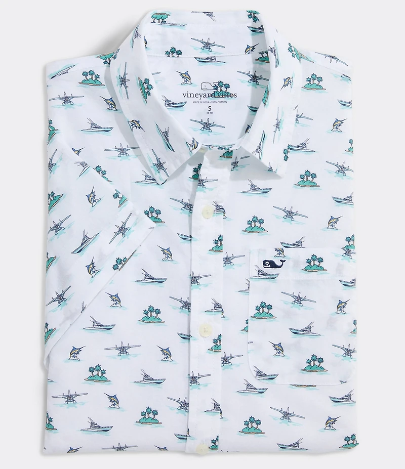 Vineyard Vines Big Boys Printed Short Sleeve Shirt