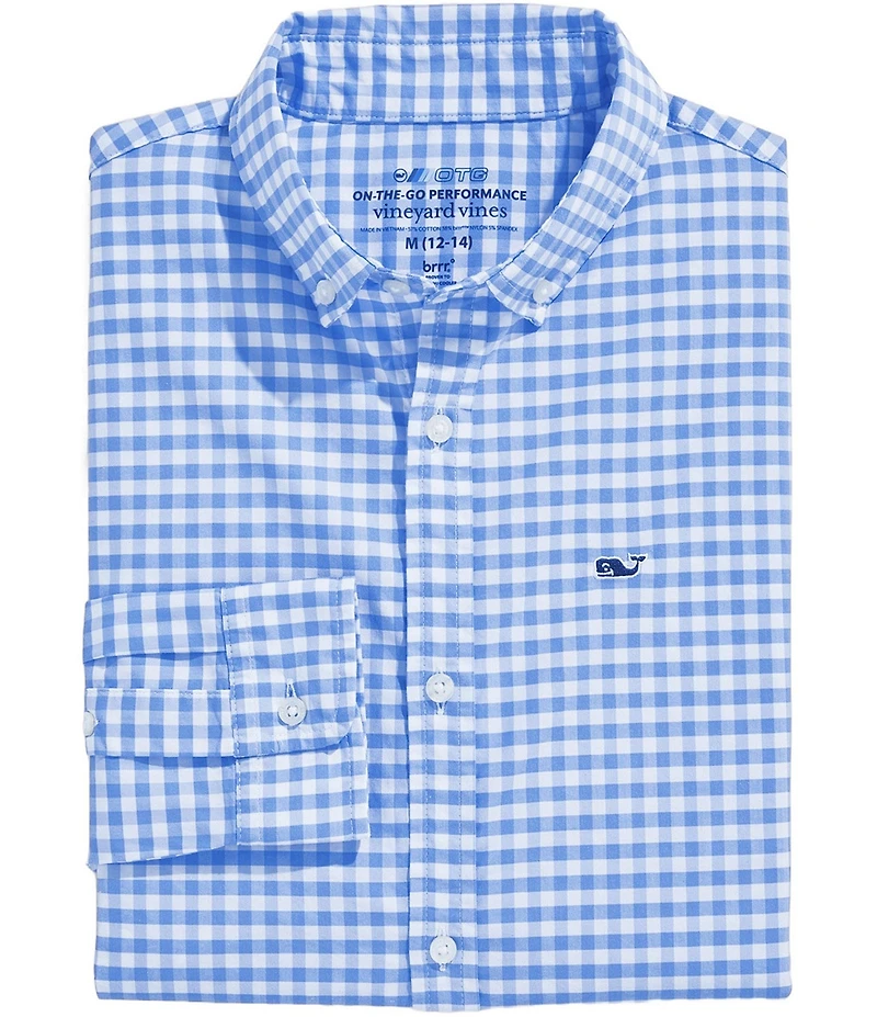 Vineyard Vines Big Boys Arawak Gingham Button Up Sportshirt
