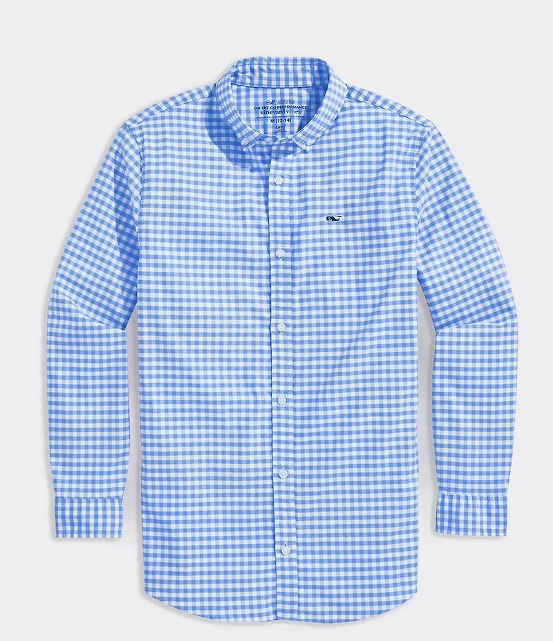Vineyard Vines Big Boys Arawak Gingham Button Up Sportshirt