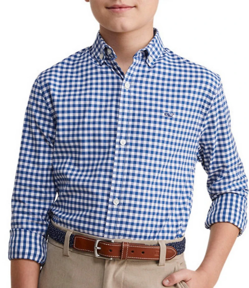 Vineyard Vines Big Boys Arawak Gingham Button Up Sportshirt