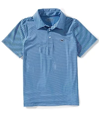 Vineyard Vines Big Boys Bradley Stripe Sankaty Polo Shirt
