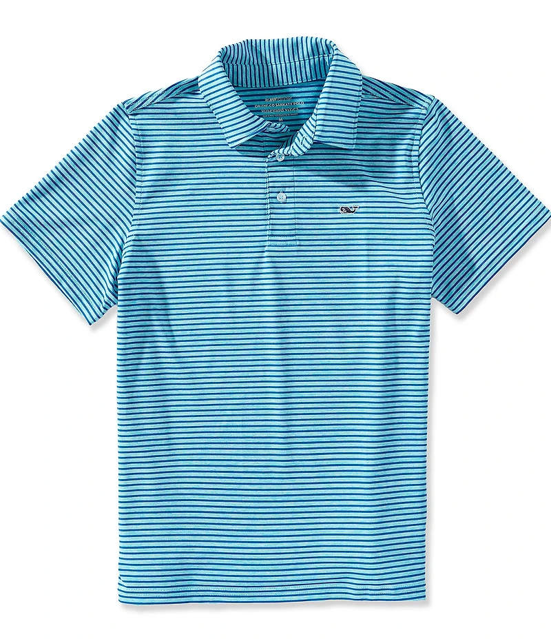 Vineyard Vines Big Boys Bradley Stripe Sankaty Polo Shirt