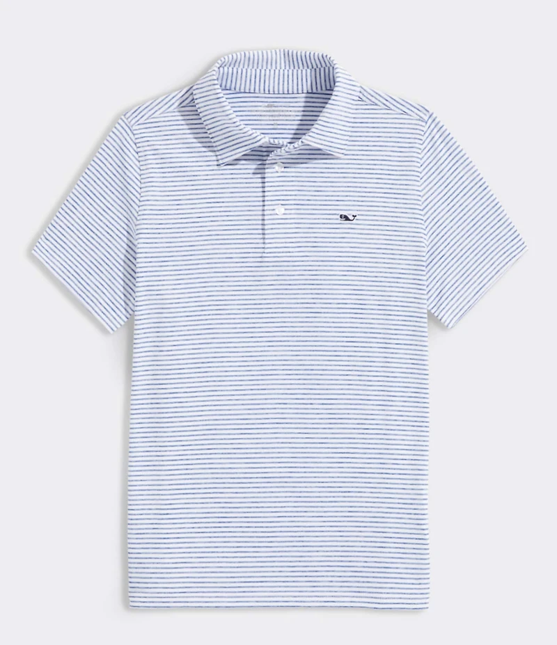 Vineyard Vines Big Boys Bradley Stripe Sankaty Polo Shirt