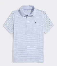Vineyard Vines Big Boys Bradley Stripe Sankaty Polo Shirt