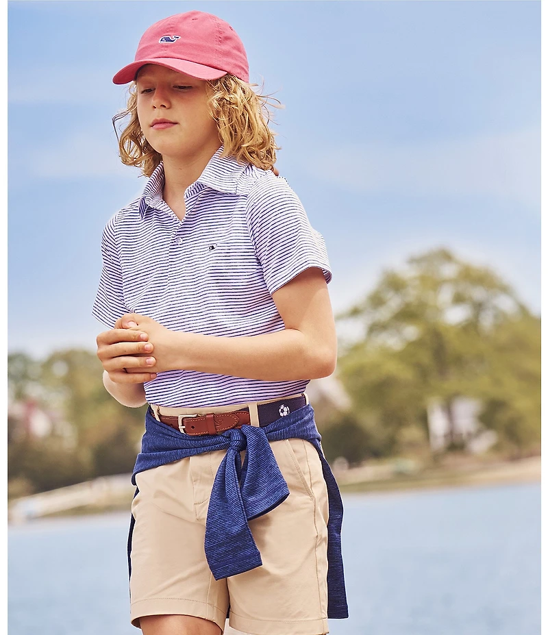 Vineyard Vines Big Boys Bradley Stripe Sankaty Polo Shirt